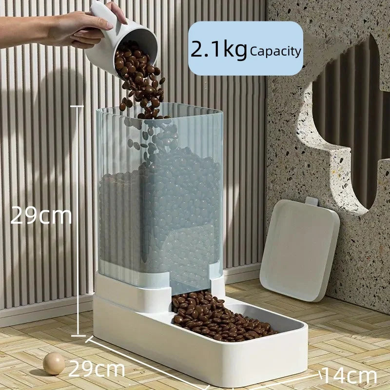 Automatic Dog Feeder & Cat Water Dispenser – Gravity Food & Water Dispenser for Cats and Dogs