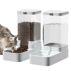 Automatic Dog Feeder & Cat Water Dispenser – Gravity Food & Water Dispenser for Cats and Dogs