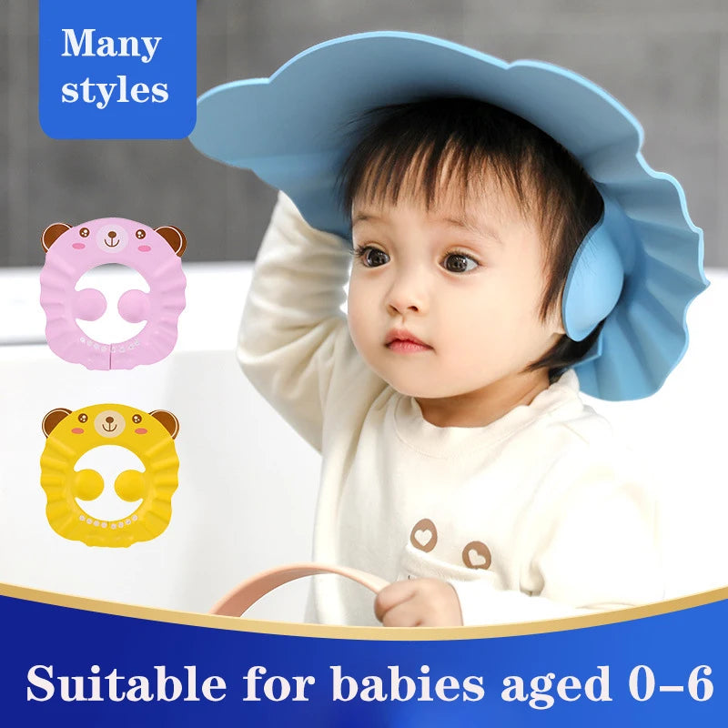 Adjustable Baby Shower Cap – Waterproof, Splash-Proof Protection for Tear-Free Bath Time