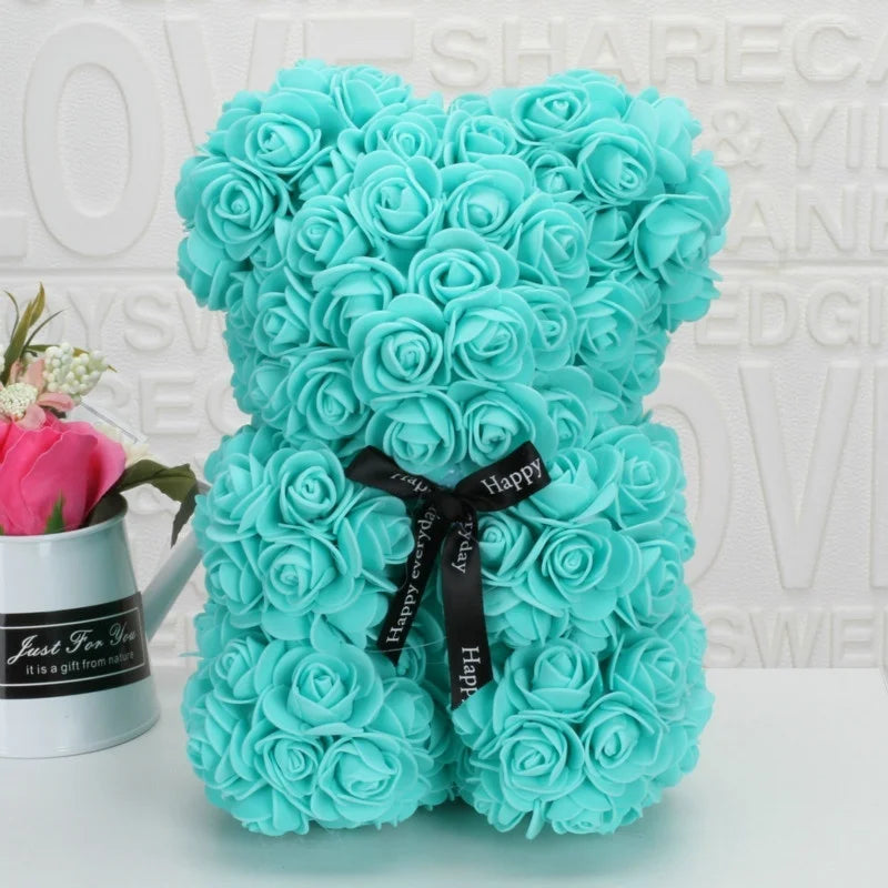 Romantic Eternal Flower Rose Bear – Perfect Valentine's Day, Christmas, and Wedding Gift