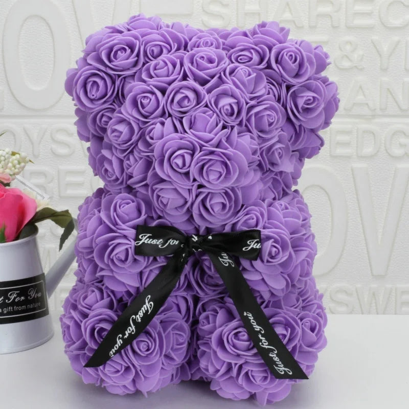 Romantic Eternal Flower Rose Bear – Perfect Valentine's Day, Christmas, and Wedding Gift