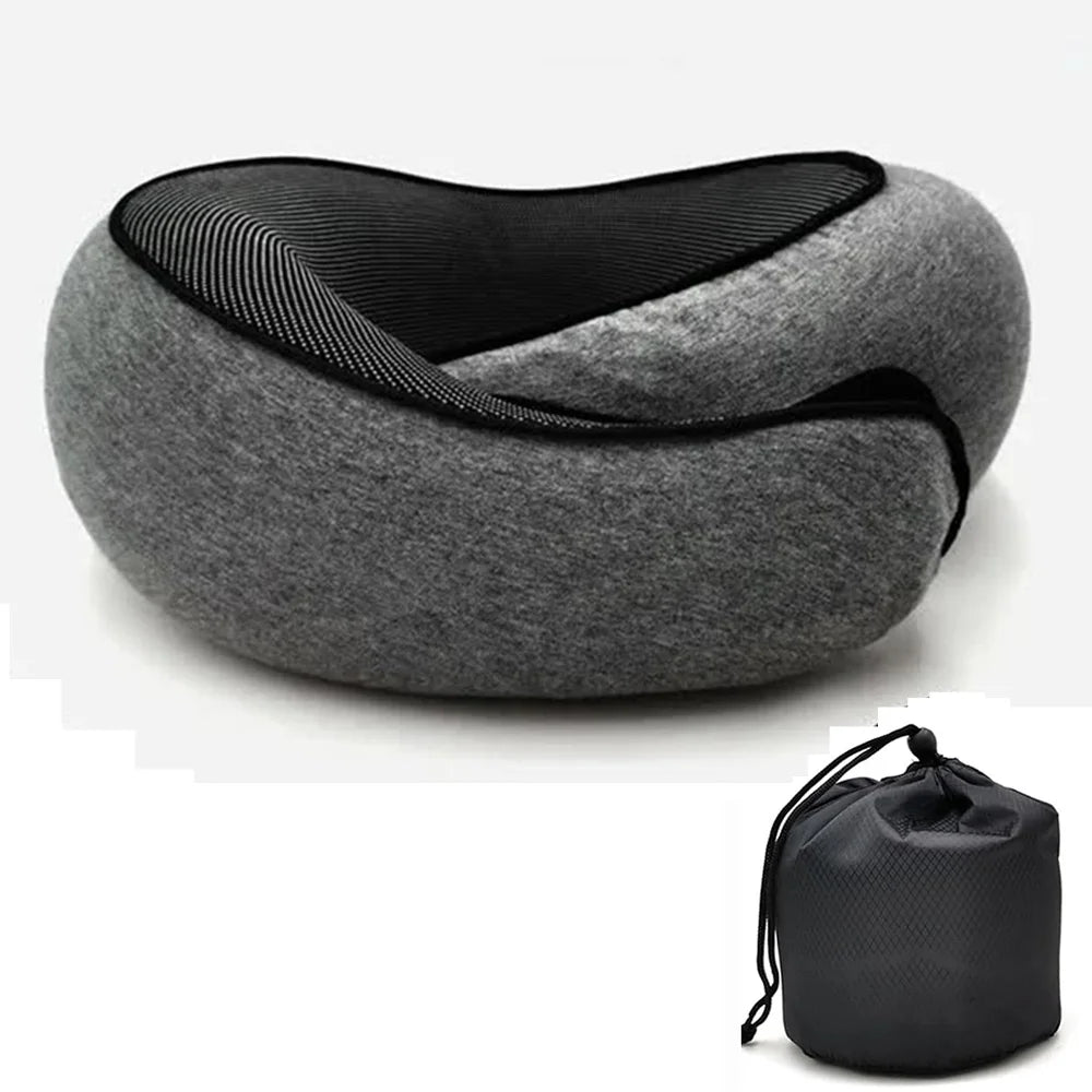 Travel Neck Pillow – Snail Style Memory Foam U-Shaped Pillow for Ultimate Neck Support