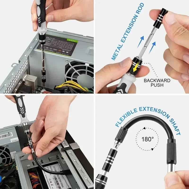 115-in-1 Precision Electronics Screwdriver Set – Magnetic Repair Tools for Laptops, Phones & More