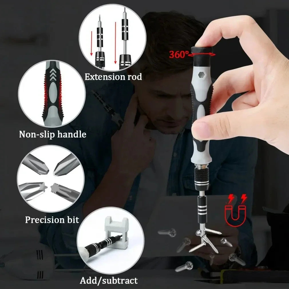 115-in-1 Precision Electronics Screwdriver Set – Magnetic Repair Tools for Laptops, Phones & More