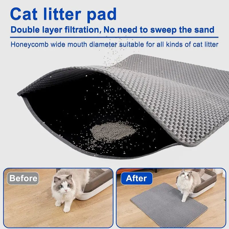 Waterproof Double Layer Cat Litter Trapping Mat