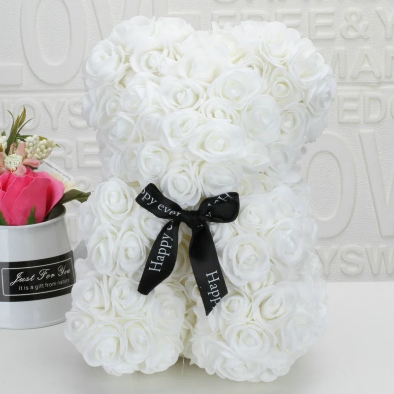 Romantic Eternal Flower Rose Bear – Perfect Valentine's Day, Christmas, and Wedding Gift