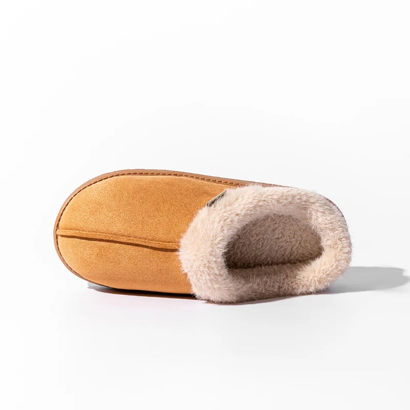 Unisex Fluffy Winter Slippers – Warm, Non-Slip EVA Thick-Sole Indoor Footwear