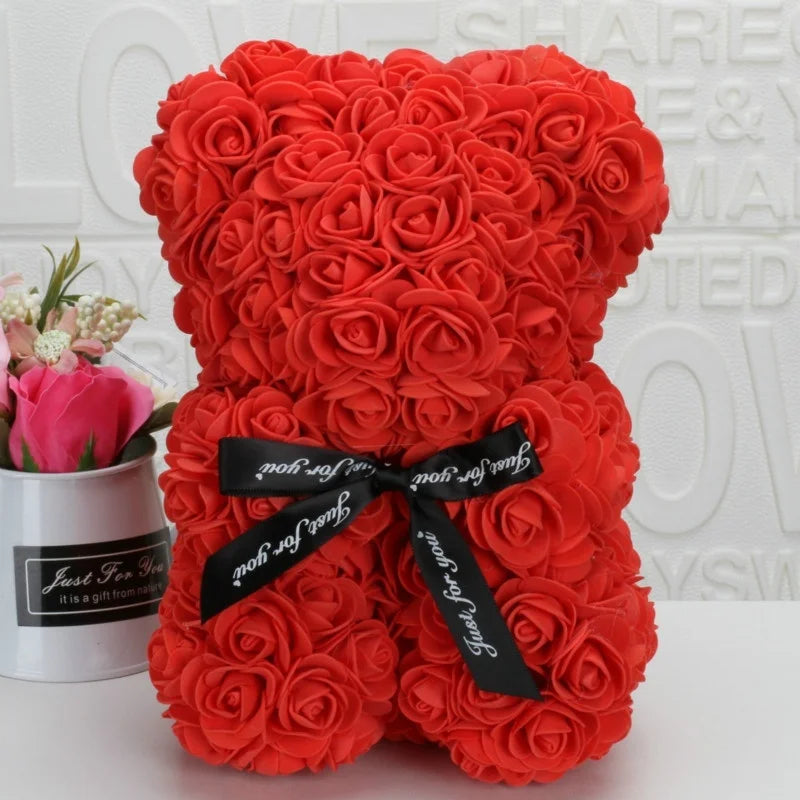 Romantic Eternal Flower Rose Bear – Perfect Valentine's Day, Christmas, and Wedding Gift