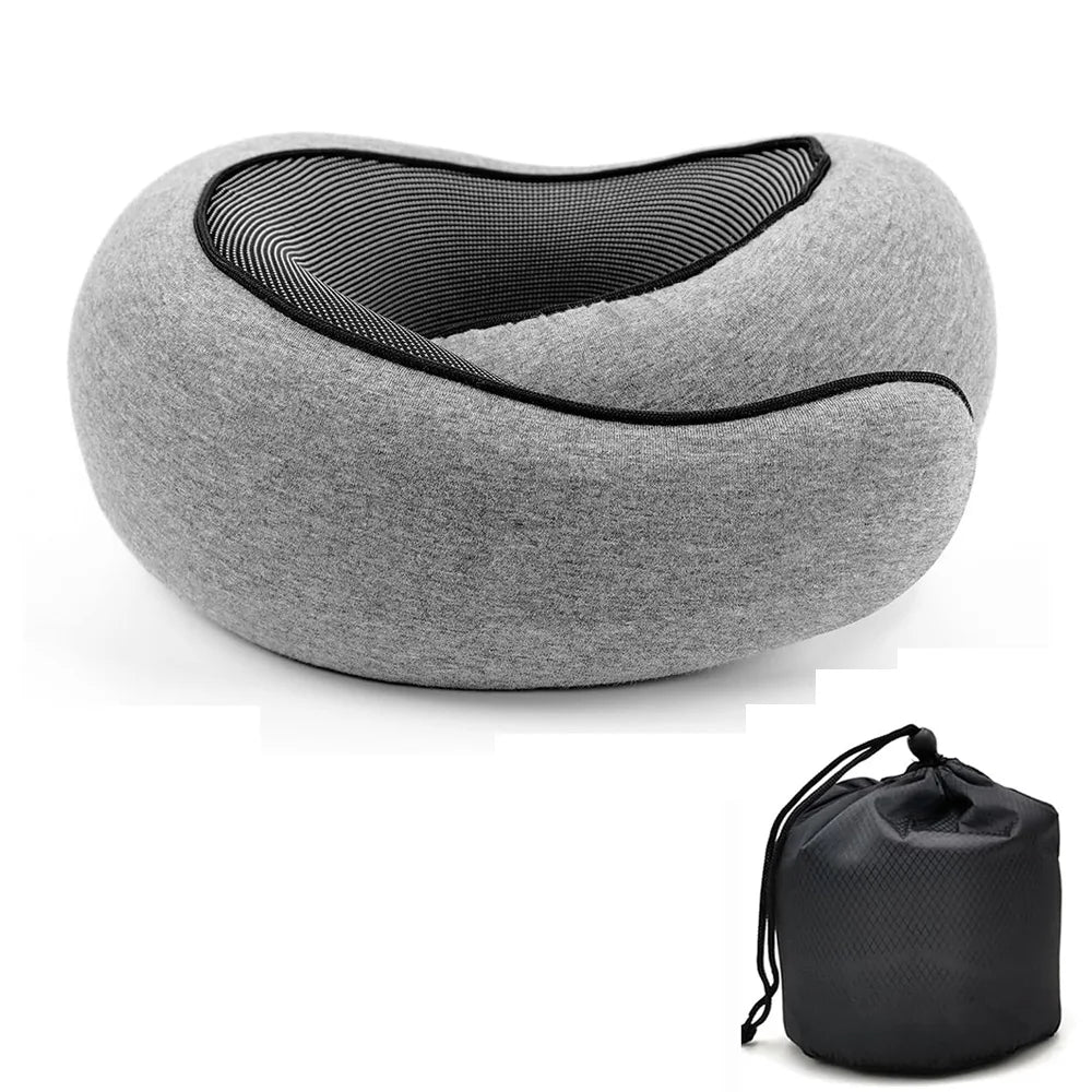 Travel Neck Pillow – Snail Style Memory Foam U-Shaped Pillow for Ultimate Neck Support