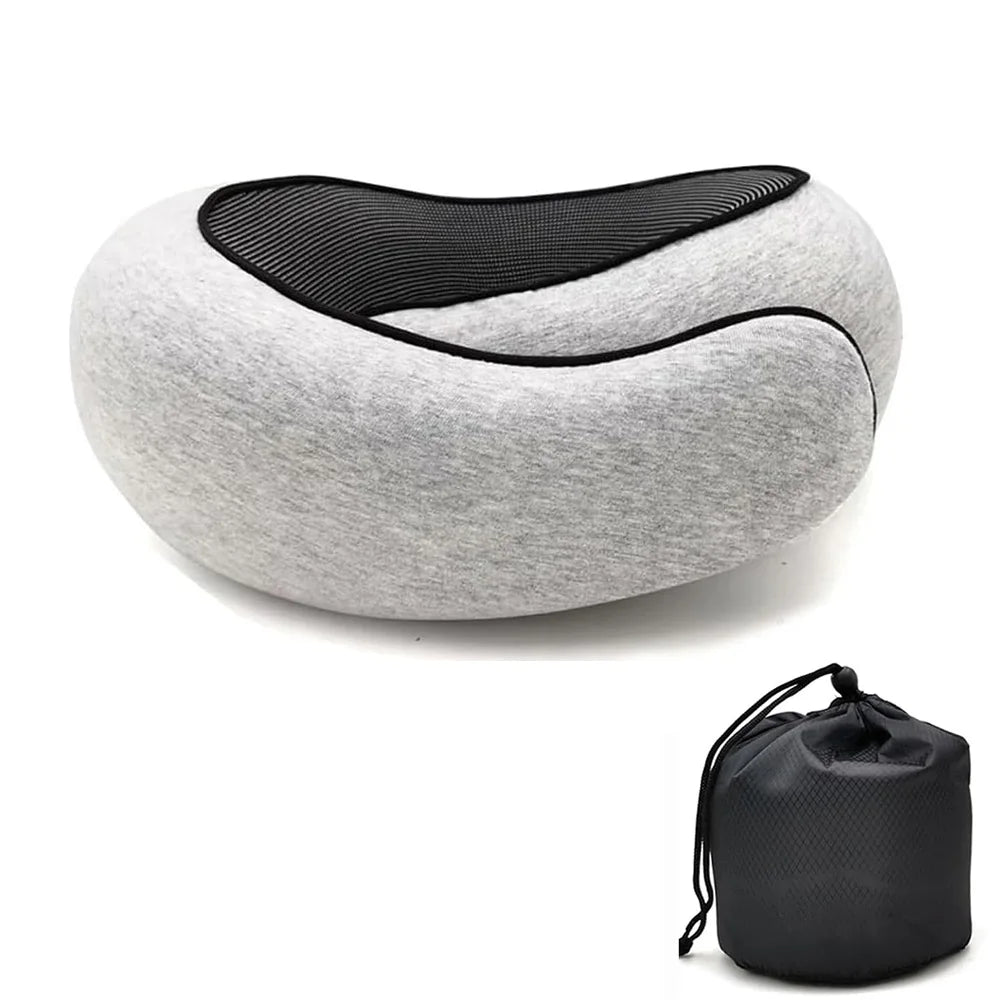 Travel Neck Pillow – Snail Style Memory Foam U-Shaped Pillow for Ultimate Neck Support