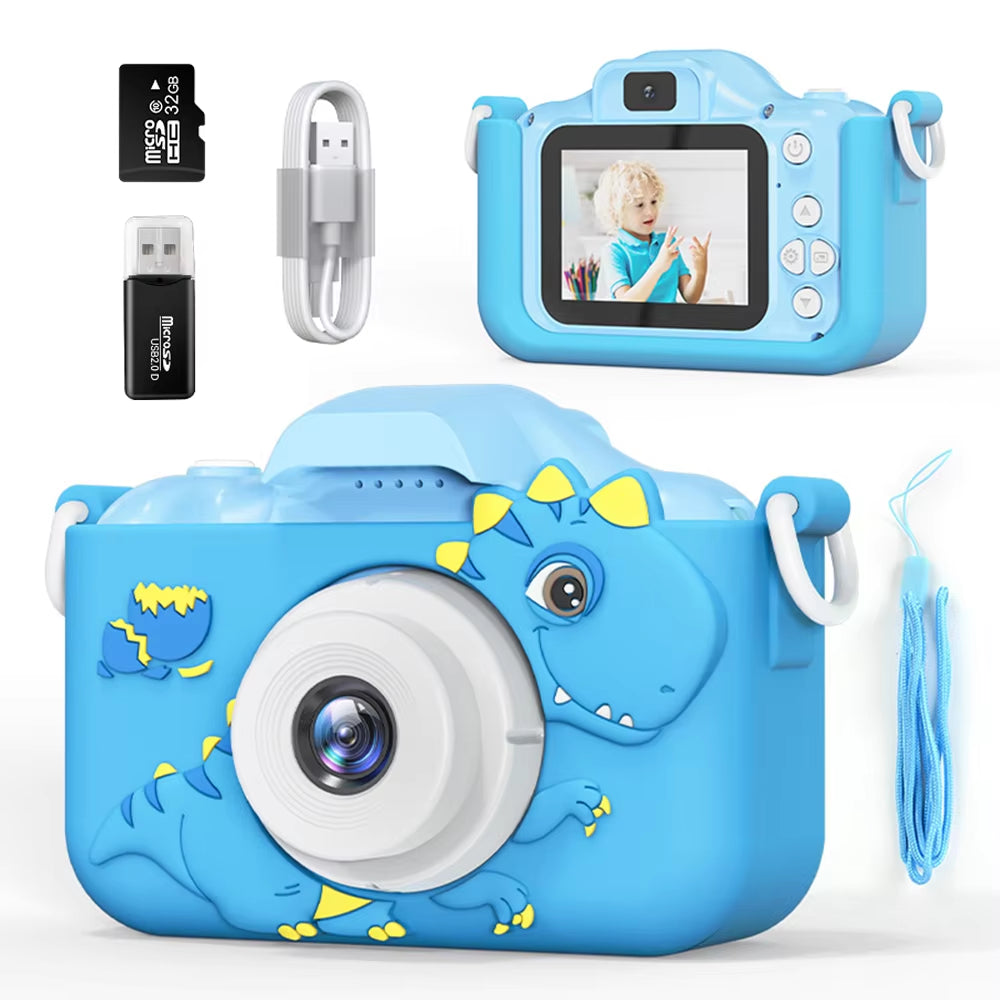 Children Digital Cameras with 32G Card Dual Cameras Photography Video Camera Boy Girl Birthday Gift Educational Toys for Kids