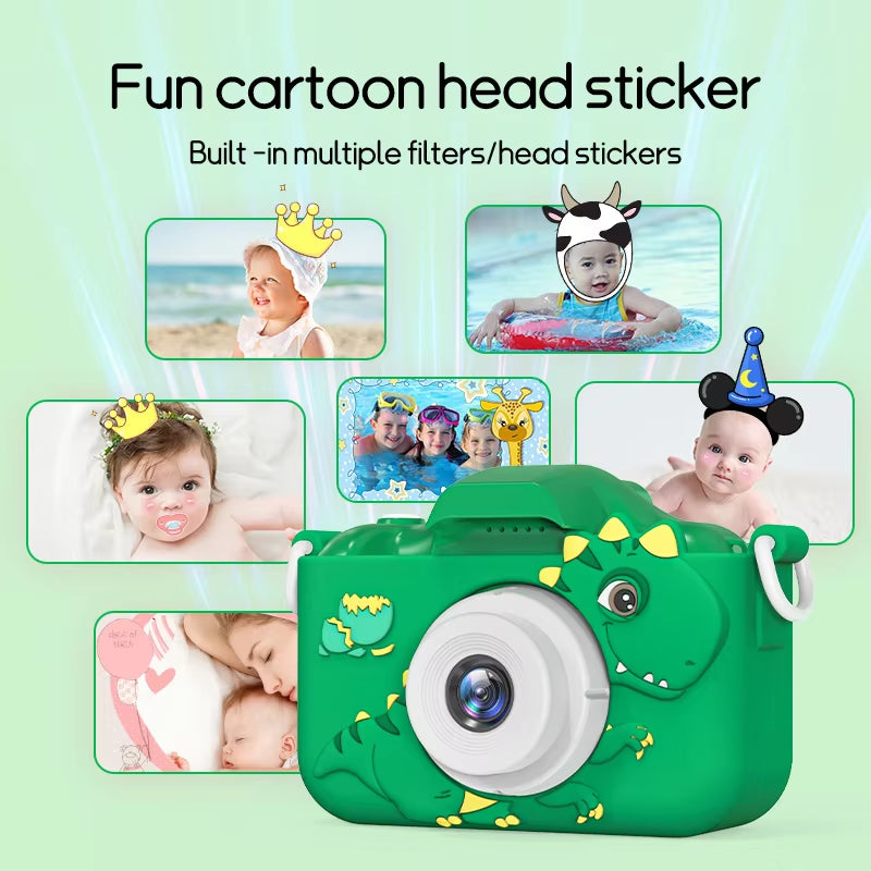 Children Digital Cameras with 32G Card Dual Cameras Photography Video Camera Boy Girl Birthday Gift Educational Toys for Kids